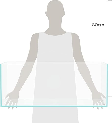 Miniatura 180 de LANDEN Tanque de acuario de hierro bajo sin borde de 25C de 3.7 galones, 9.84 x 9.84 x 9.84 pulgadas de alto, 0.197 in de grosor con alfombrilla