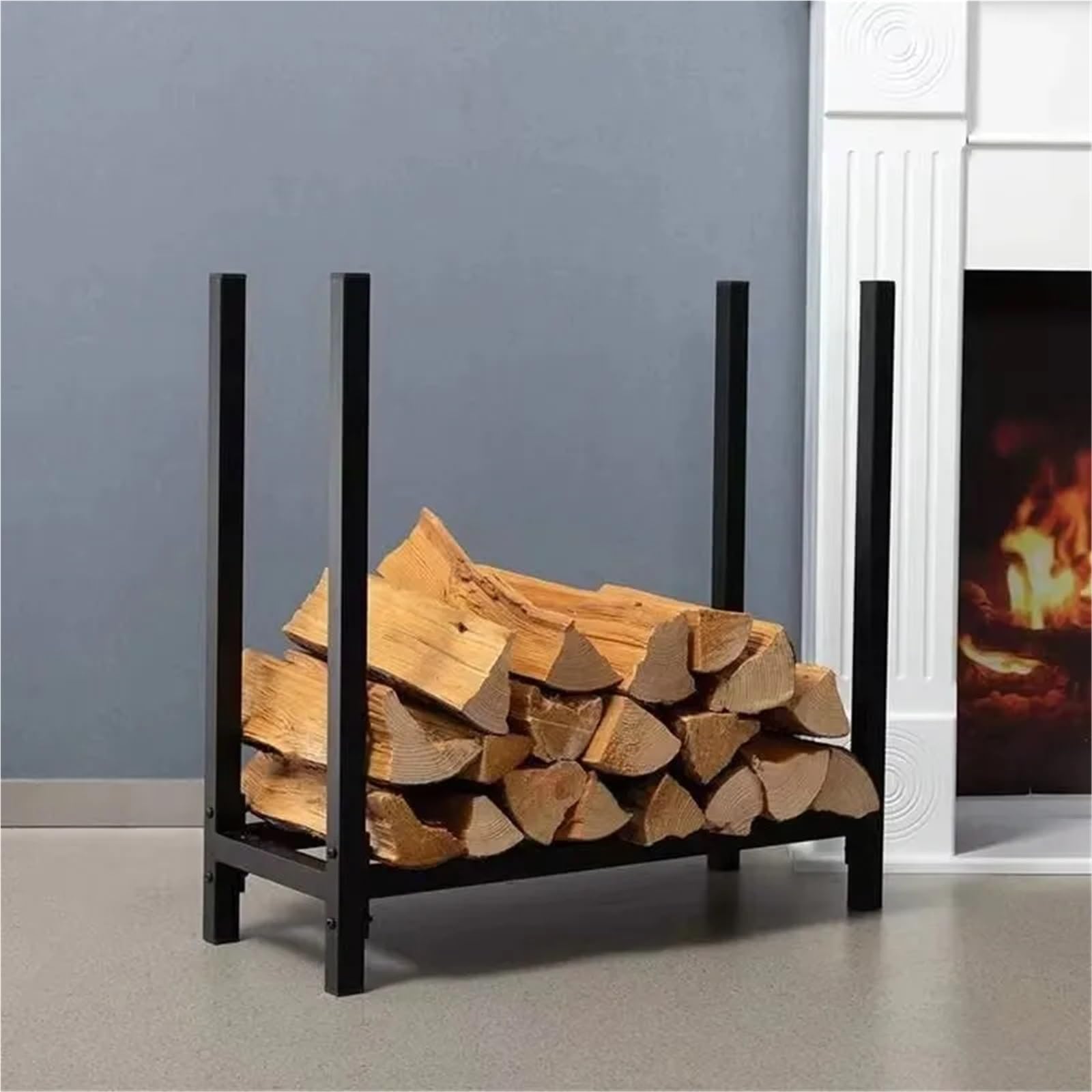 Estante para Leña Leñero de acero metálico for interior y exterior