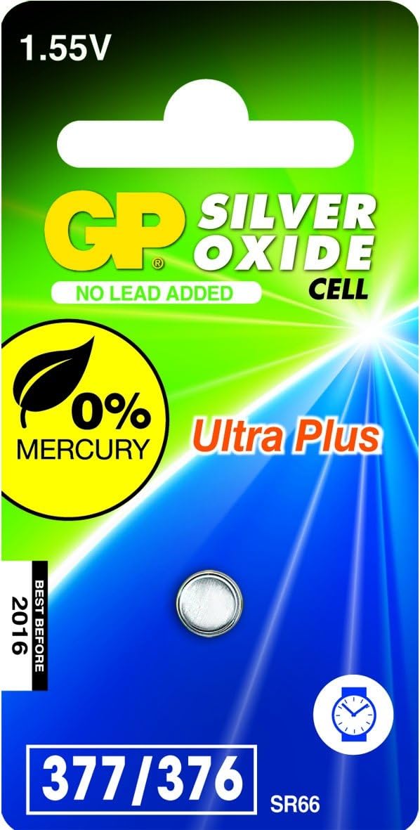 GP Batteries Silver Oxide Button 377 Button Battery
