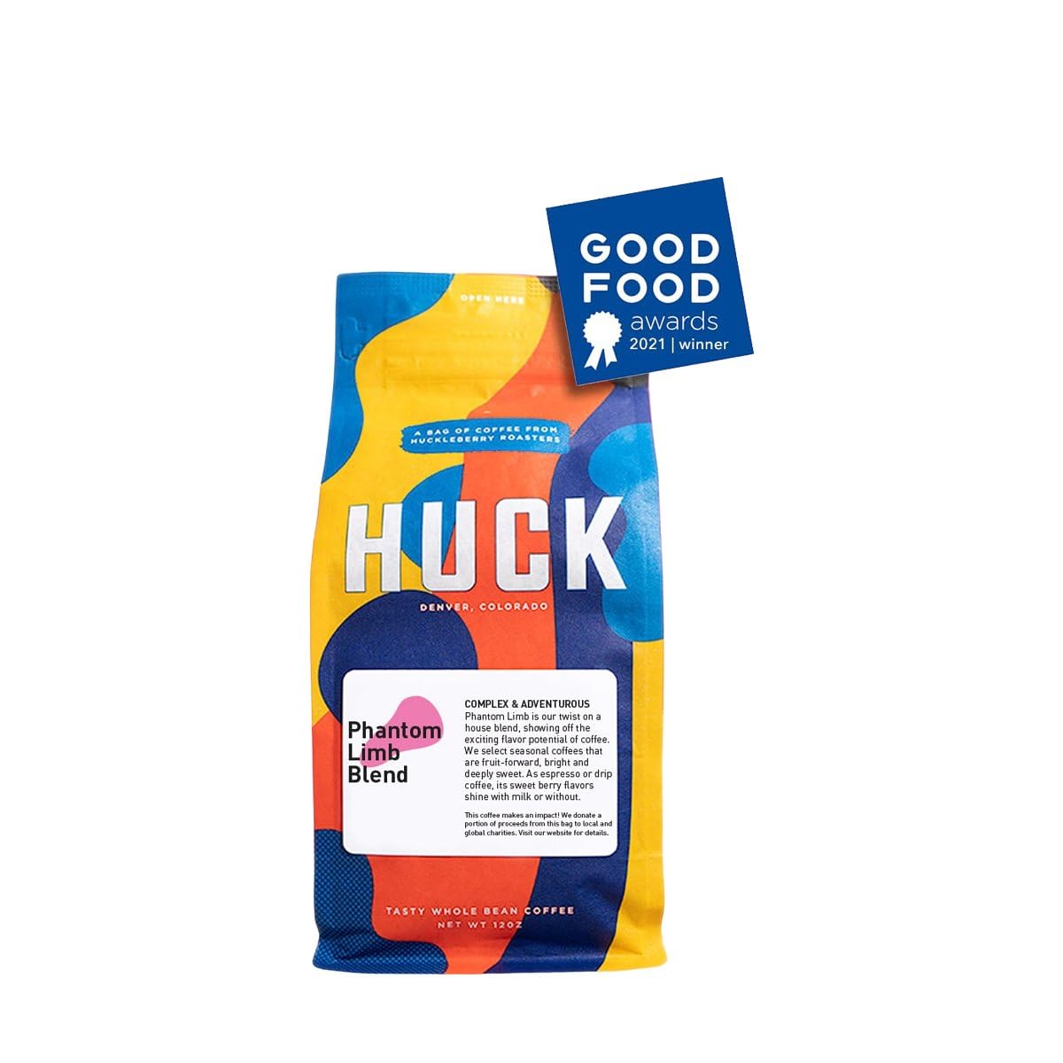 Phantom Limb - Roasted by Huckleberry Roasters - Freshly Ground Coffee - 12 Ounce Bag