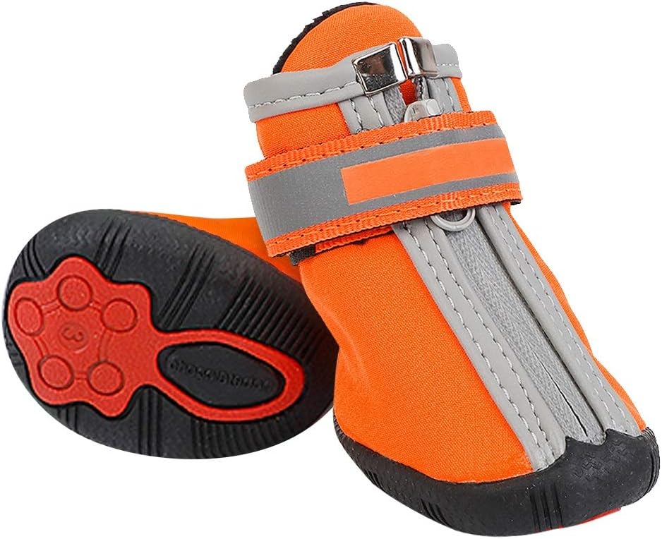 Winter Dog Shoes Warm Small Big Dogs Shoes Socks Waterproof Reflective Dog Boots Paw Protector Non Slip Rain Snow Pet Booties (5)