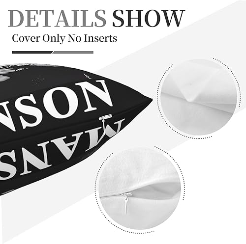 Miniatura 5 de MaryAPerez Funda de almohada decorativa de 18 x 18 pulgadas, diseño de Marilyn Singer Manson, para sofá, automóvil, dormitorio, decoración del hogar