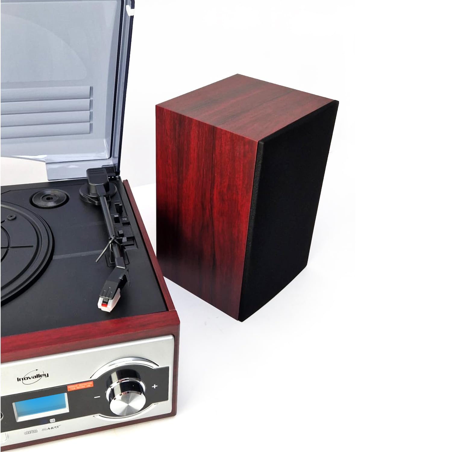 Chaîne HiFi Tourne Disque Vinyle Inovalley CH14E 80W, CD, Bluetooth, FM et USB + Télécommande