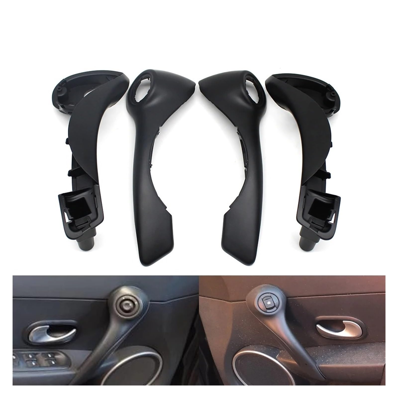Poignée Porte Intérieure Voiture Pour CLIO 3 MK3 2005–2009 Ensemble Poignée Traction Porte Avant Voiture LHD RHD Remplacement 8200815900(RHD 5PCS Set)