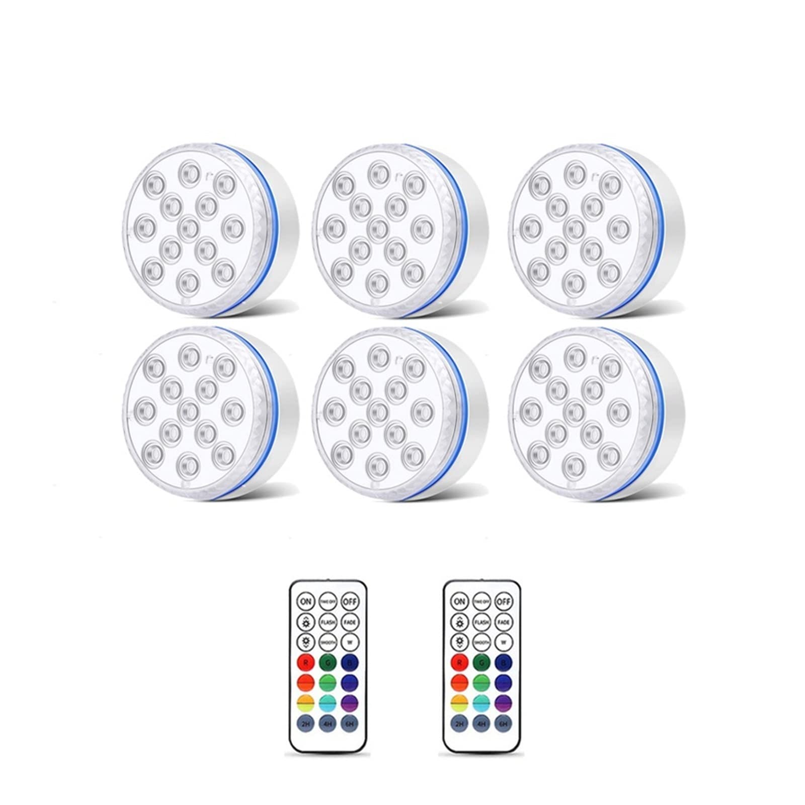 Pool Light Underwater Swimming Lighting Wireless Submersible LED IP68 Outdoor Spotlight for Aquarium Fish Tank Pond Low Energy Consumption