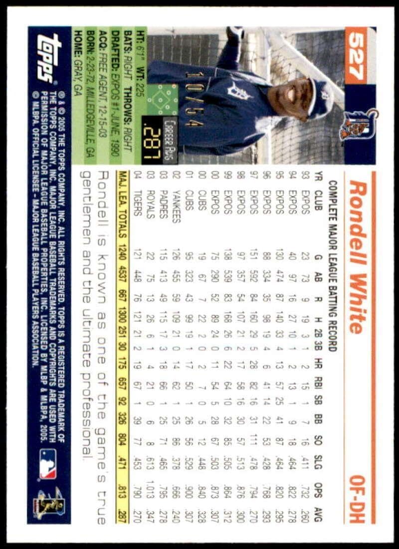 Rondell White Card 2005 Topps #527 - Slabbed Baseball Cards