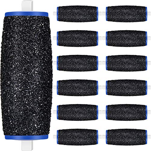 12 Pieces Coarse Replacement Roller Refill Heads, 9 Pieces Extra Coarse Refill, 3 Pieces Regular Coarse Refill Heads Compatible with Amope Pedi Perfect Electronic Foot File