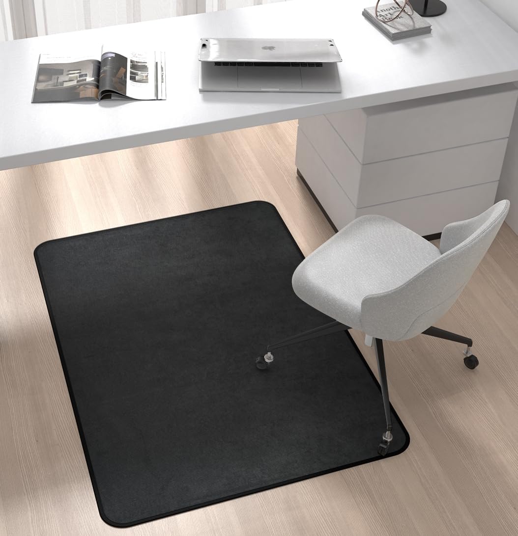 Mapuon Corduroy Desk Chair Mat for Carpet & Hardwood