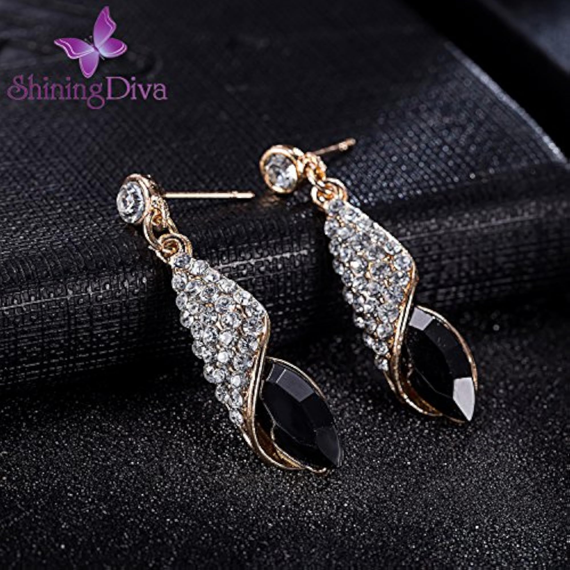 18k Crystal Fancy Earrings