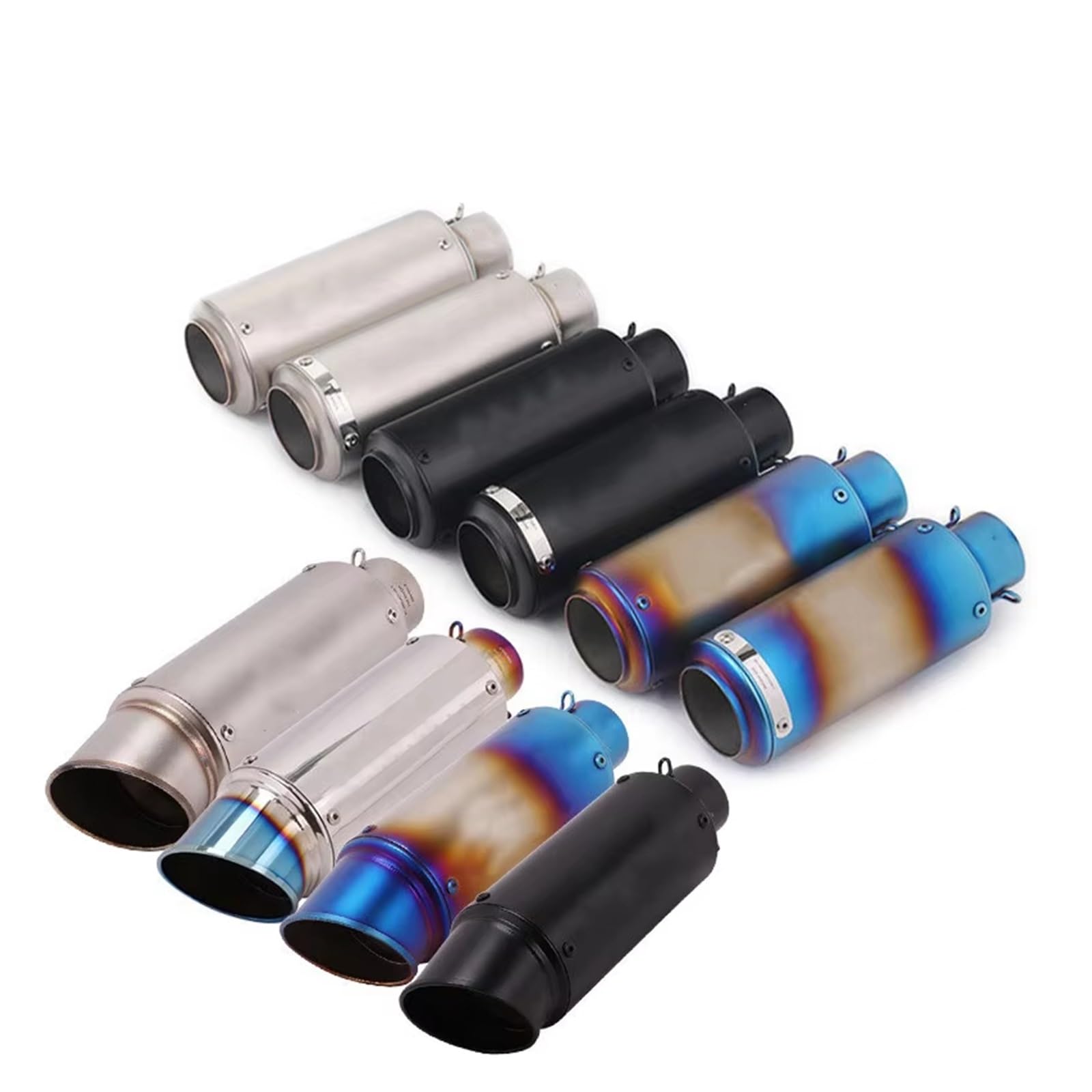 silencioso escape moto Para z900 Para R3 Para R25 Para MT07 Para MT09 | Para R1 51/60mm silenciador de escape Universal para motocicleta inox escape de fibra de carbono con DB Killer(I2 60mm)