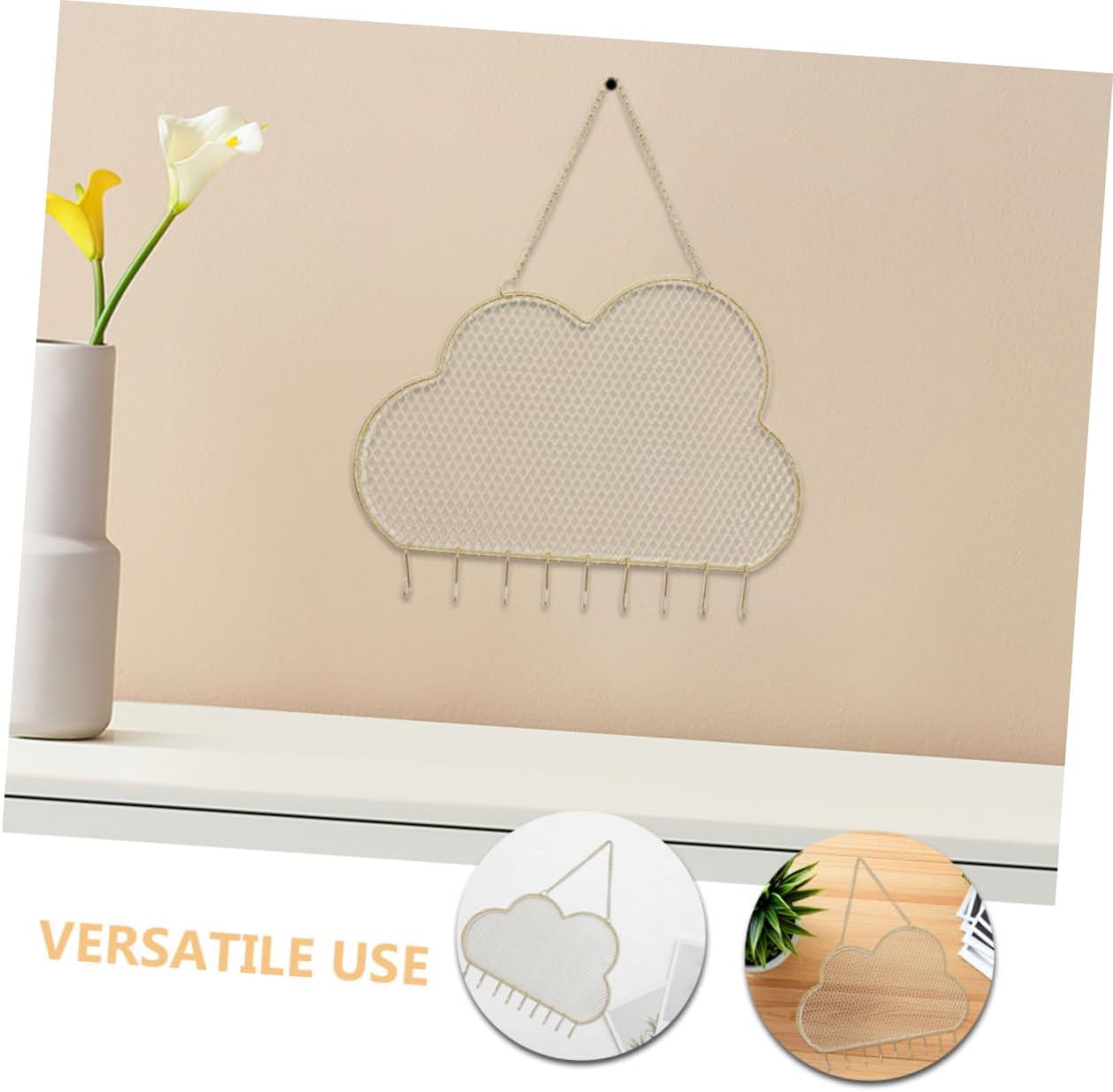 2pcs Wall Mounted Earring Storage Rack with Metal Grid, Hanging Jewelry Organizer, Gold Color Earring Holder Display Stand for Home and Retail Use