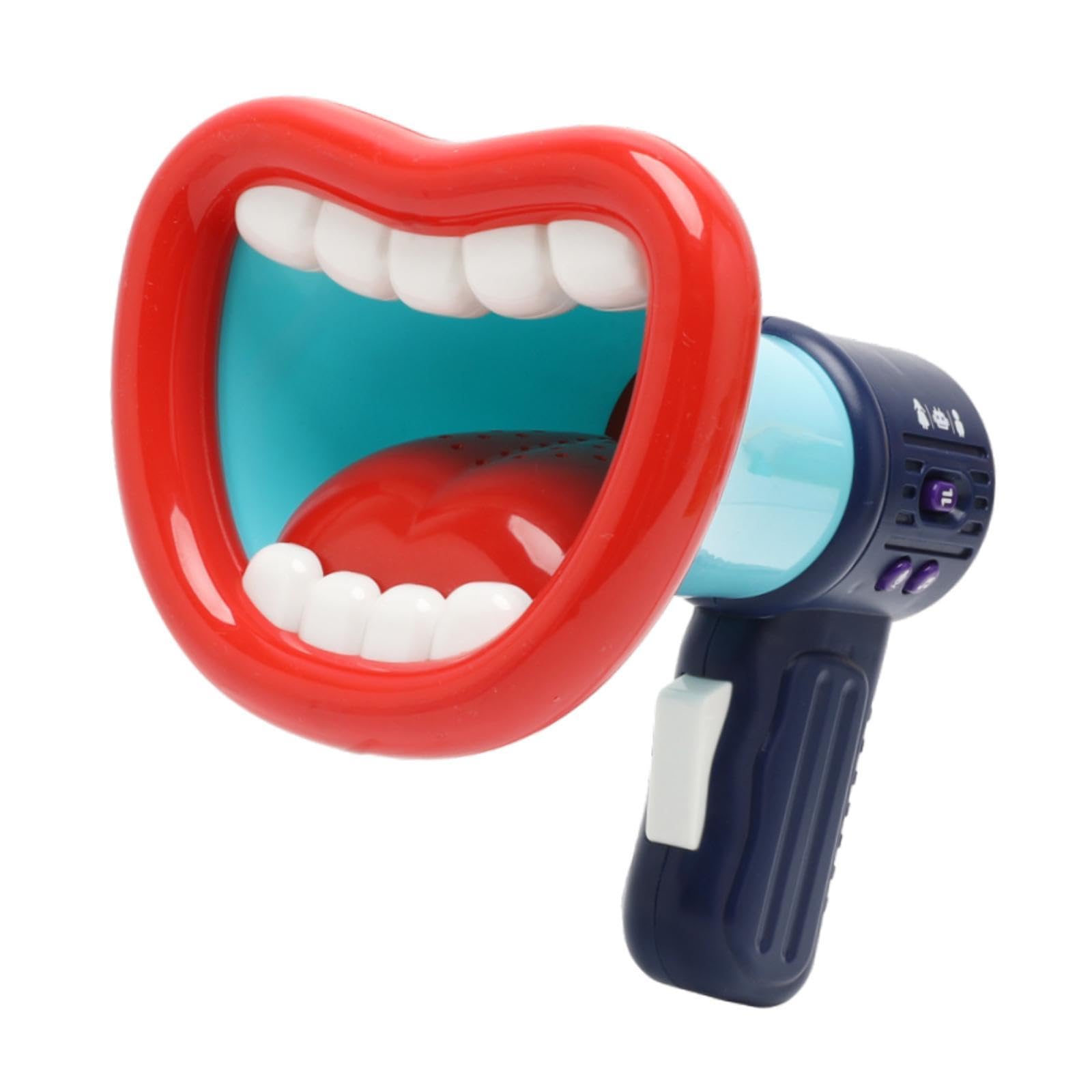 Generic Childen Voice Changer Toy Kid Voice Changer Microphone Toy Mouth Shape Multiple Buttons Kids Megaphone for Preschool Boys, Blue