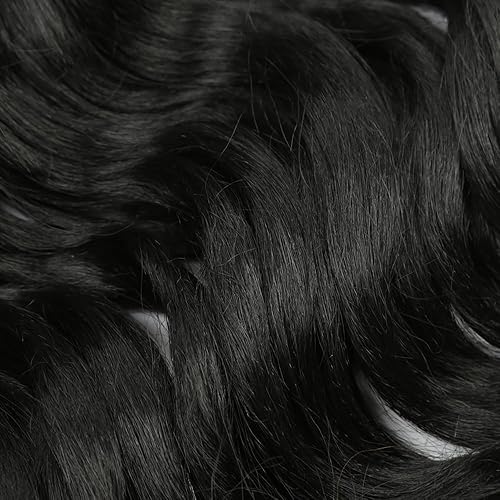 Miniatura 3 de Extensión de cabello sintético de ganchillo con ondas oceánicas (18 pulgadas (3 paquetes), 1B)