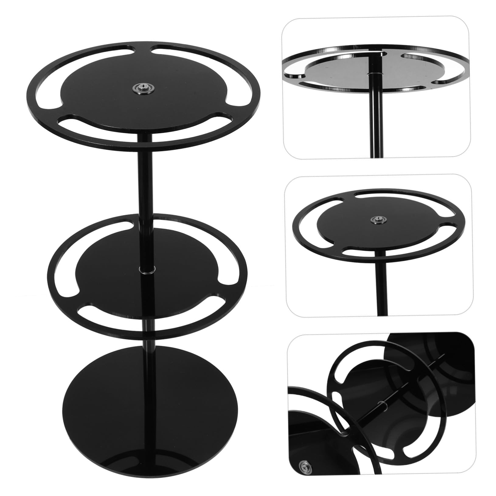 Soporte para Gafas de Sol Giratorio de Acrílico de Doble Organizador Compacto y Resistente para Exhibición y Almacenamiento Escritorio Base Estable Antideslizante