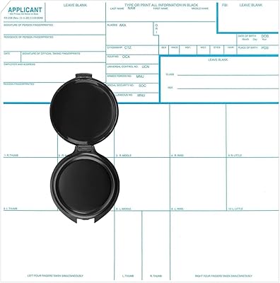 Fingerprint Kit FD-258 Cards, Reusable Ink Pad and Instructions, 11-1-20 Newest Version- 5 Pack