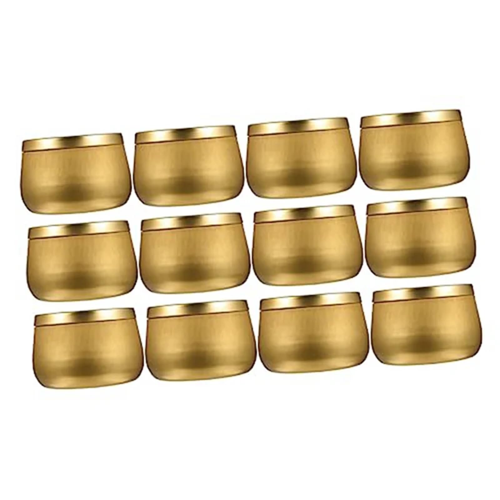 Juego de 12 cajas de almacenamiento de hojalata dorada para joyas y regalos de boda para manualidades y manualidades