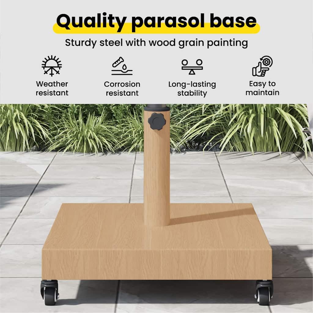 vidaXL Parasolvoet Licht Hout 45 x 45 x 31,5 cm