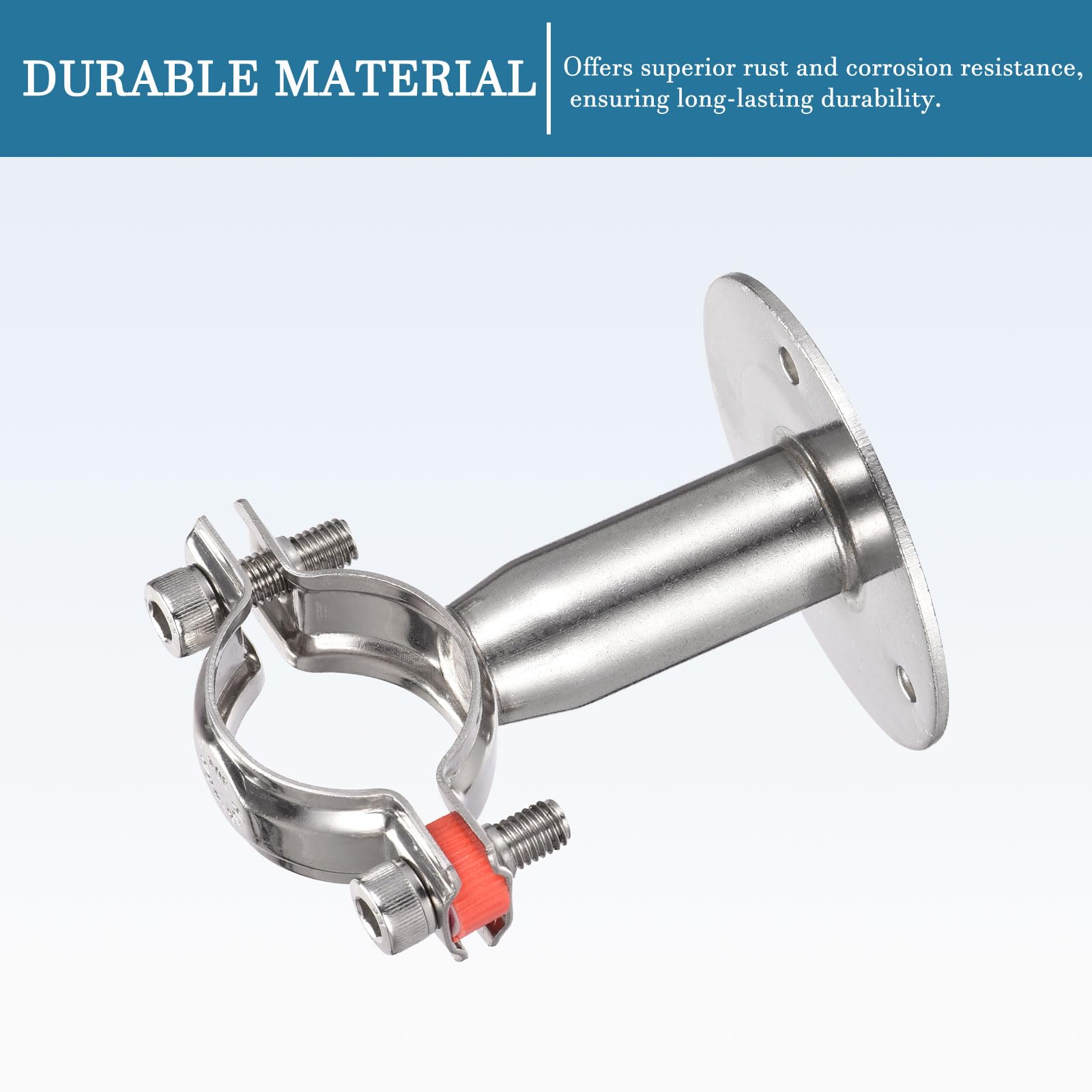POWERTEC 20er Set Edelstahl-Rohrgurtklemmen, 38-40 Mm Für Rohre – U-Bügel Mit 2 Löchern, 304er Edelstahl