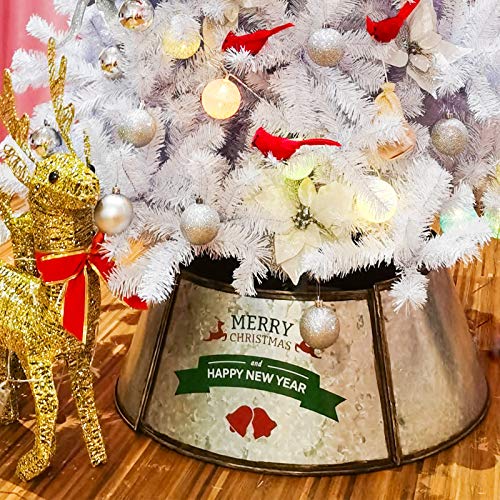 Darnassus Metal Christmas Tree Collar Christmas Tree Ring 29 Inch Diameter Base Durable Galvanized Metal Christmas Tree Skirt For Christmas Tree Decor thumb #1