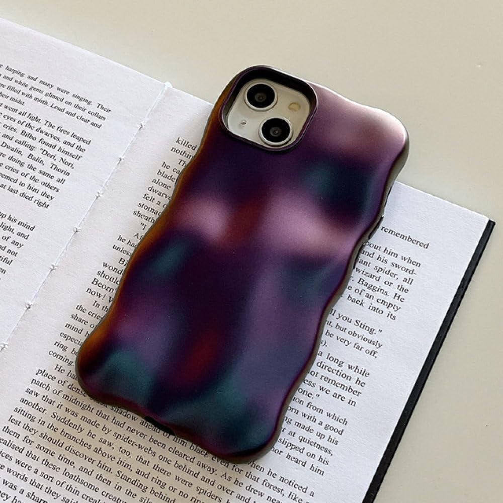 Coque créative 3D pour iPhone 14 finition mate violette