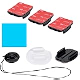 Suptig Helmet Mounts for Gopro Hero 13/Hero 12/11/10/9/8/7/6/5/4/3/2/ Hero Session Gopro Max, Akaso, DJI osmo More Action Cameras