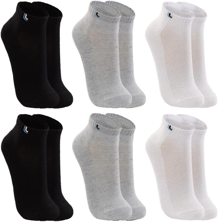 Kit 6 Pares de Meia Cano Curto Lupo Esportiva Algodão Respirável