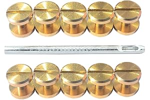 12 Pairs of Unmatched Brass Chicago Screws with Integrated Punching Tool