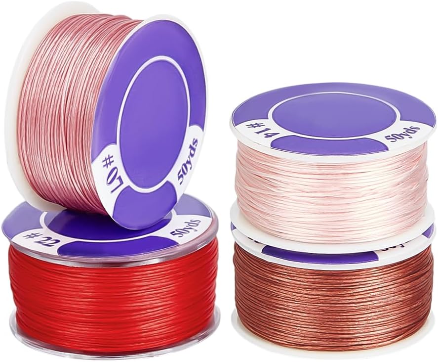 PH PandaHall 0.1mm Nylon Seed Bead Thread 200 Yards 4 Colors Bracelet Cord Beading Thread Sewing String Nylon Braided String for Beading Earring Necklace Jewelry Making Leather Stitching