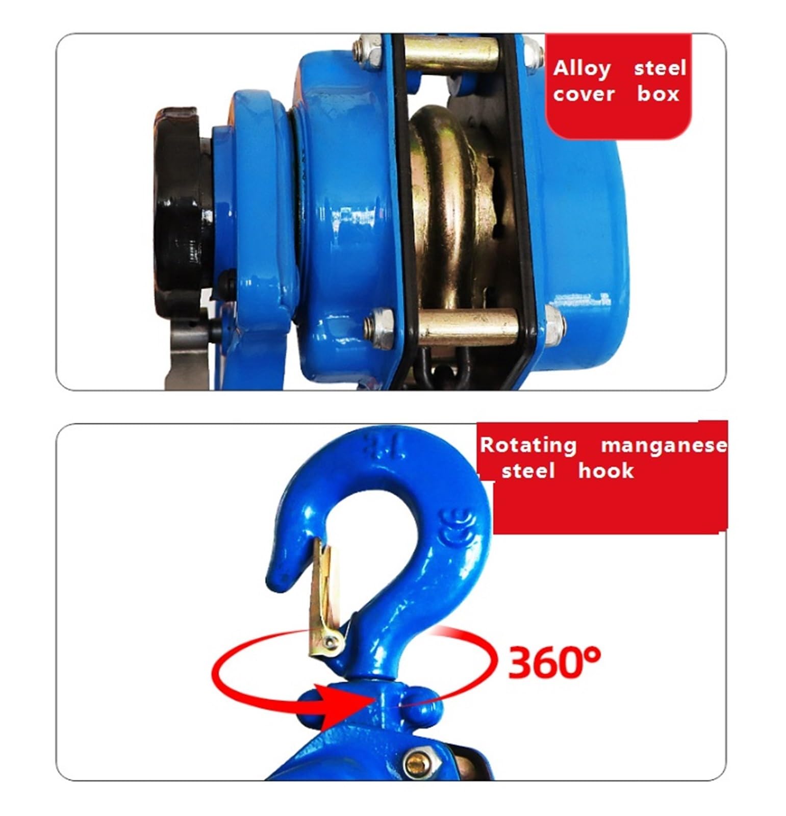 Handkettenzug mit Haken, manuelles Hebel-Kettenzug-Hebewerkzeug, for den Bau von Garagen, Lagerfabriken hebelzug(1.5T/1.5M)