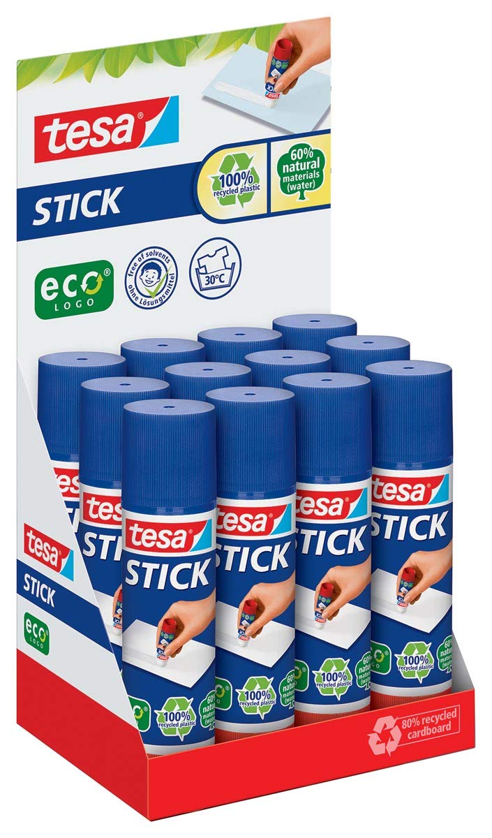 tesa ecoLogo Bƒton colle, contenu: 20 g, pr‚sentoir comptoir