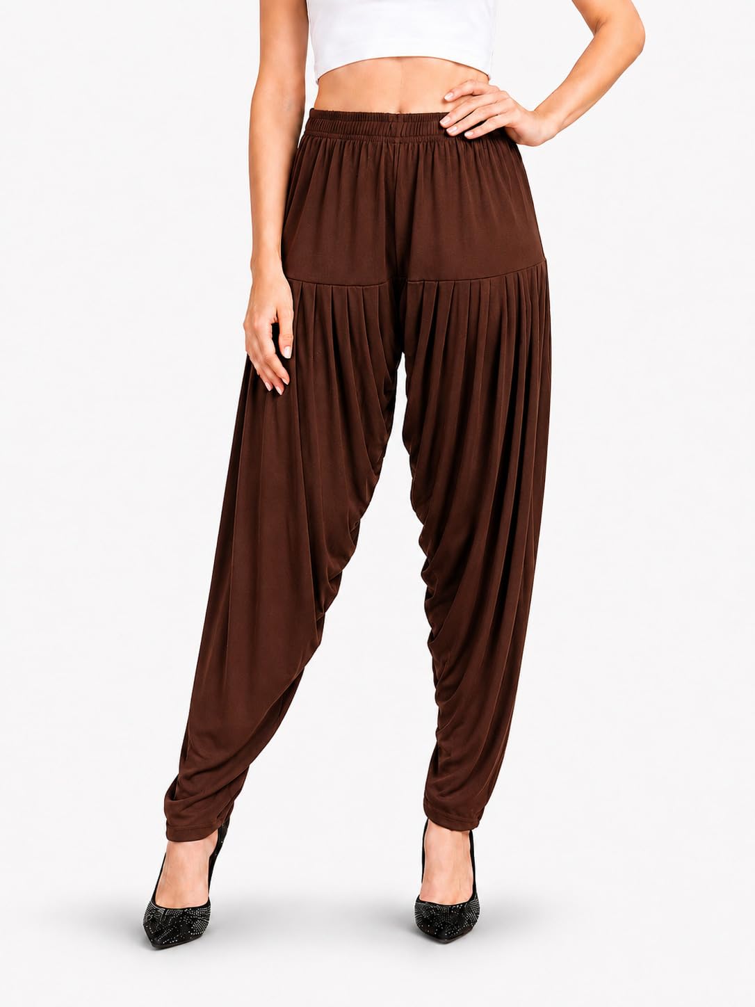 Women's Viscose Solid Patiala Pants-image-46
