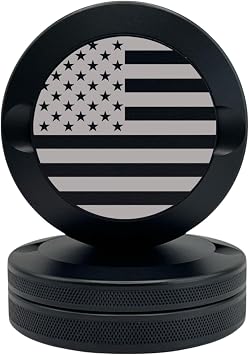 America | Metal Container for Zyn, Premium Aluminum Can & Rugged Pouch Holder | Extra Capacity, Knurled Grip & Used Pouch Storage | EDC Black