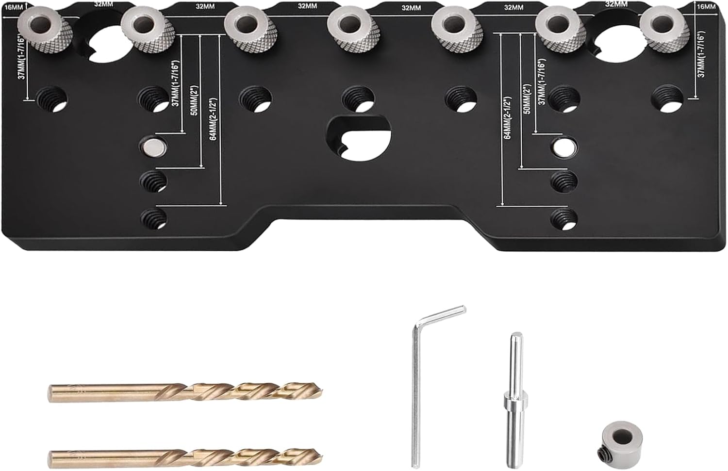 Drill Guide, Shelf Pin Jig, Drilling Jig, Dowel Jig, 1/4 Inch Aluminum
