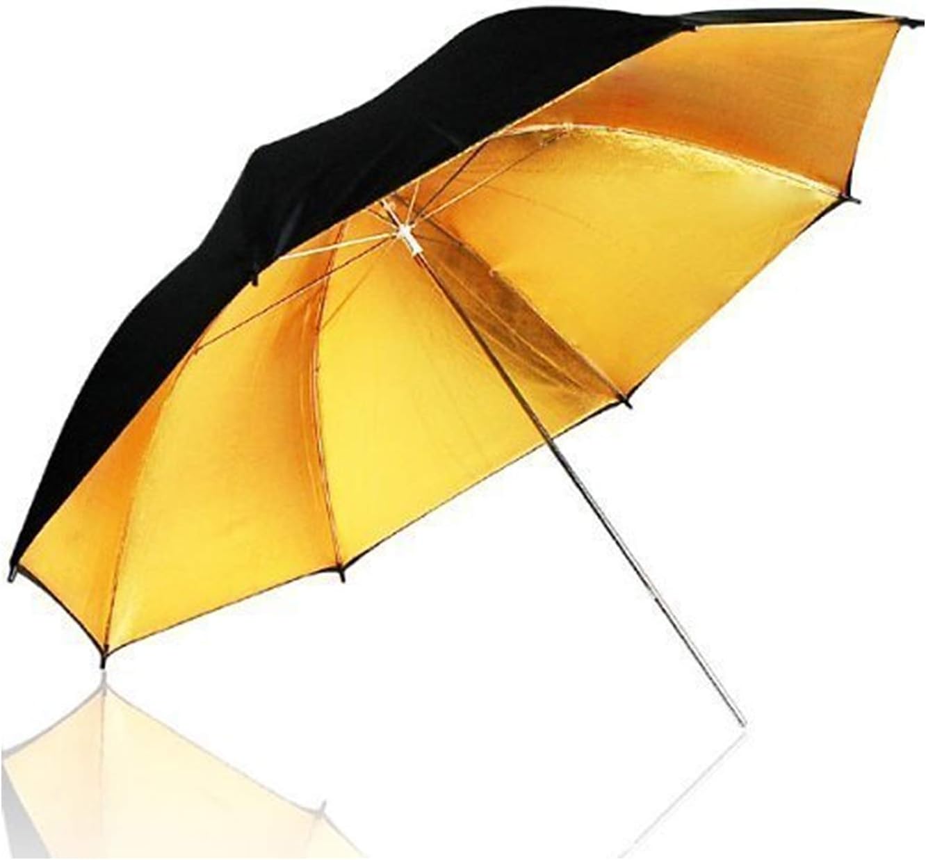 LimoStudio 53" Wide 2 Layer Black and Gold Umbrella Reflector Diffuser Photo Video