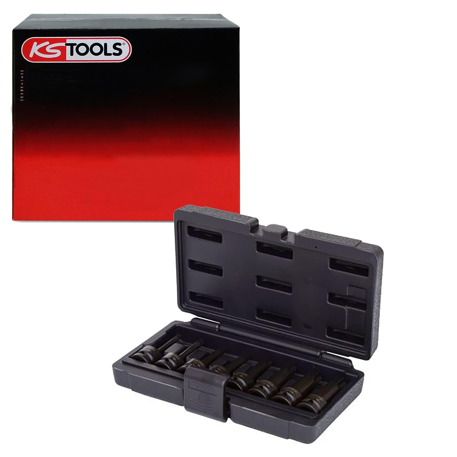 Kstools Jeu de douilles à chocs torx 1/​2'', 8 pièces