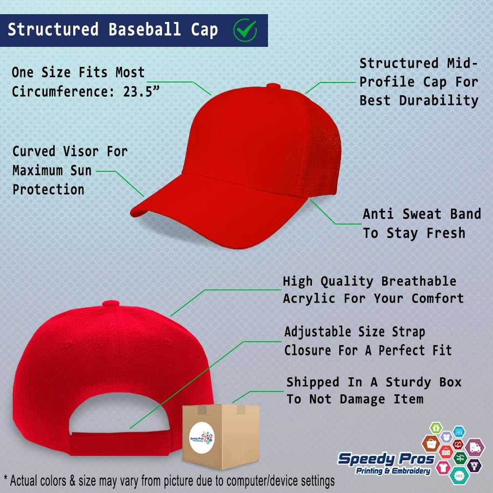 Baseball Cap Custom Personalized Text Dad Hats for Men & Women Strap Closure