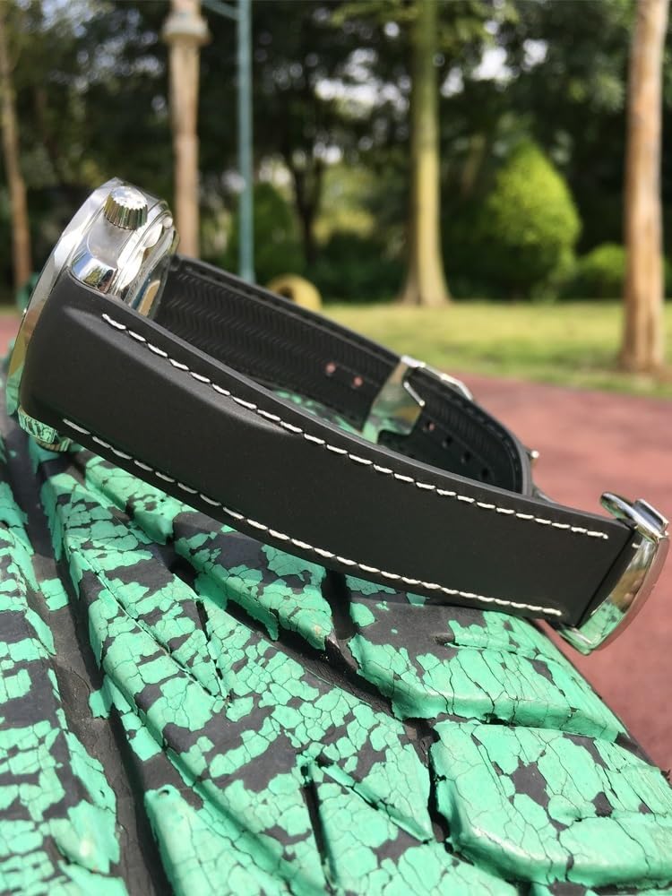 [yaponjp] オメガ シーマスター 300 プラネットオーシャン コンクエスト用時計バンド、ミドー コマンダー用ラバーウォッチ