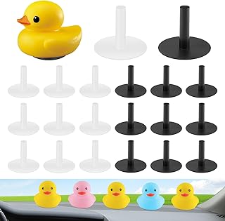 20 Pcs Duck Plug, Plastic Duck Plug Holder for Car Dash, Car Ducks Display Mount, Self-Adhesive Duck Plug for Car (Excluding Rubber Duck)