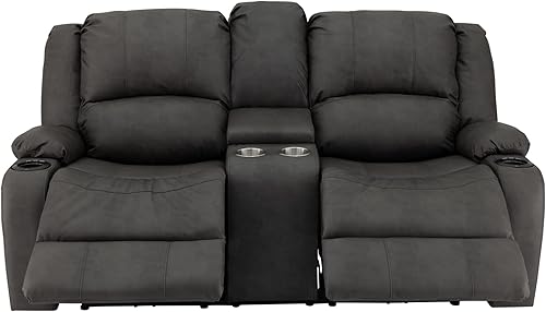 Miniatura 146 de RecPro Charles - Sofá reclinable doble de pared de 58 pulgadas, para autocaravana, con tela mejorada (color plomizo)