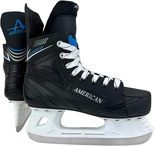 American Athletic Ice Force 2.0 Boy's Hockey Skates - Lightweight Custom Fit Youth Skates for Power & Agility