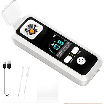 SURLABA Digital Brix Refractometer, Sugar Refractometer Range 0-32% Brix &plusmn;0.2% Precision Automatic Temperature Compensation E