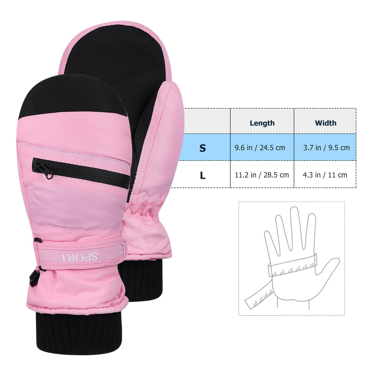 Guantes de Invierno Térmicos Impermeables para Hombre y Mujer con Pantalla Táctil Antideslizantes y Cálidos Talla para Actividades Frío