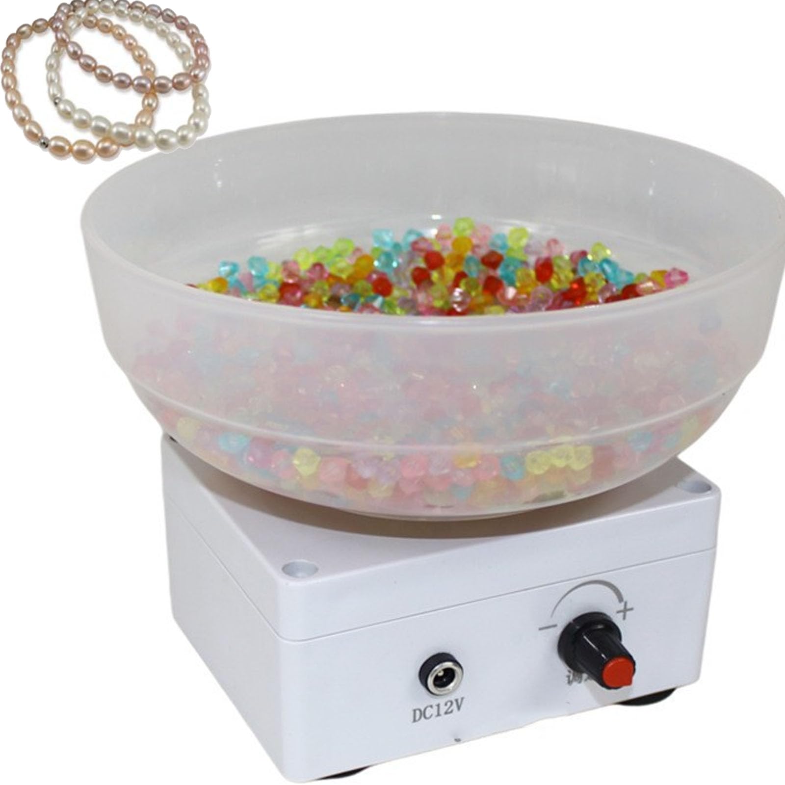 Spinner de cuentas, herramienta eléctrica semiautomática con velocidad ajustable 30-260/min, incluye agujas de abalorios, ideal para pulseras, collares y manualidades