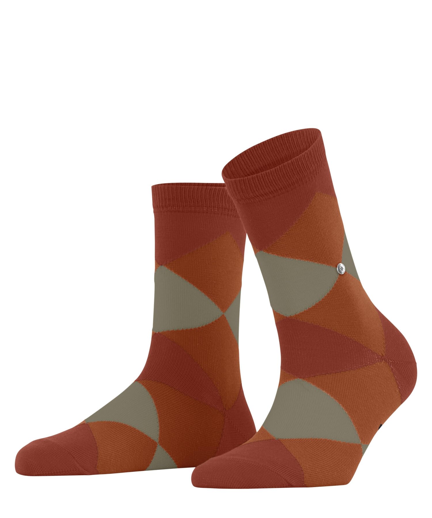Burlington Women's Bonnie W Sso Cotton Patterned 1 Pair Socks, Yellow Sunset 8038, 3.5-7