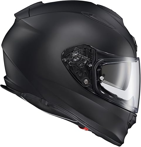 Miniatura 5 de ScorpionEXO Ryzer - Casco integral de motocicleta con visera Pinlock Ready y bolsillos para altavoz integrados, aprobado por DOT ECE (negro mate, M)