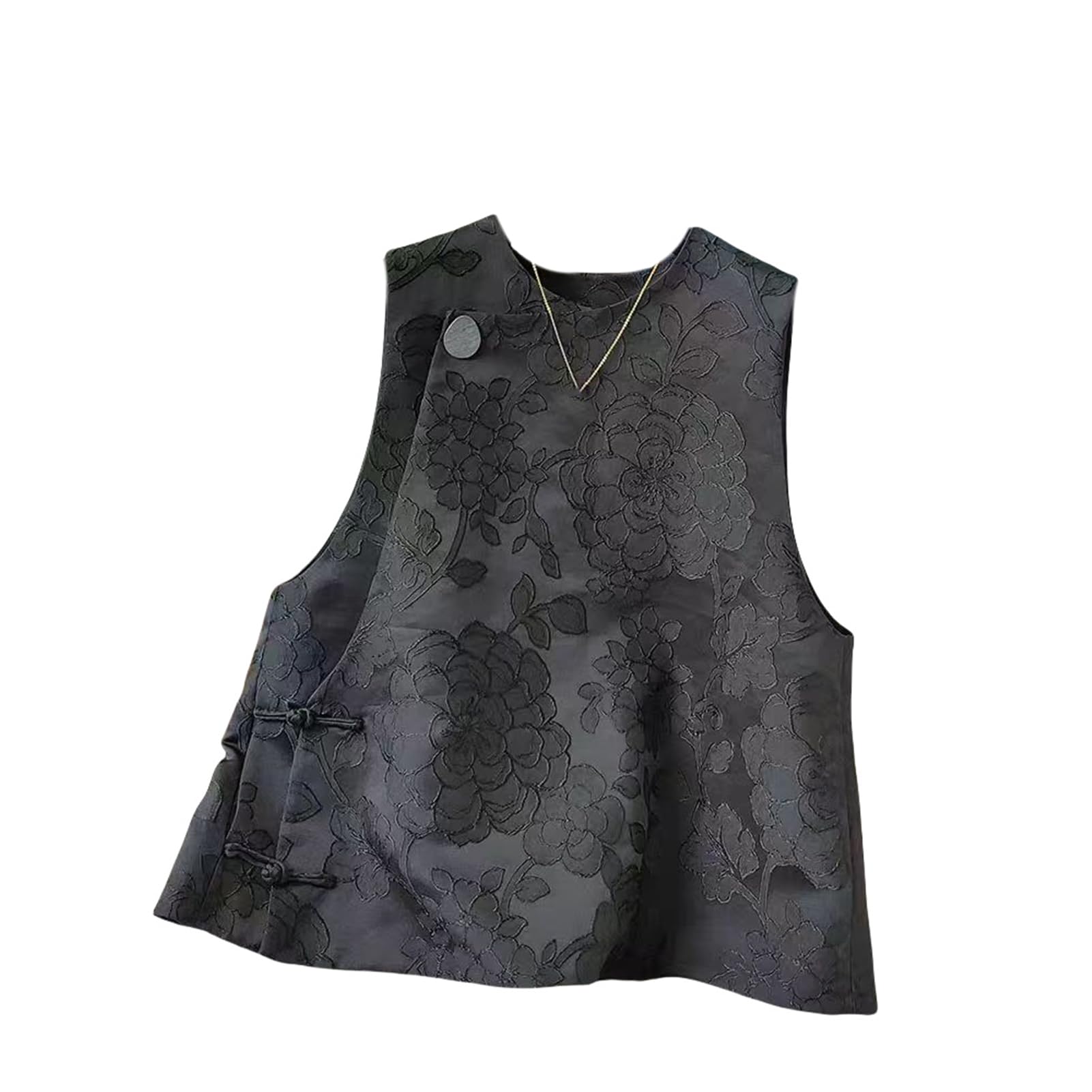 Chaleco estilo chino de mujer con botones de rana para un look con identidad 6