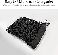 Vista 4 de Hanemia Red de carga trasera para automóvil, red organizadora de almacenamiento elástica ajustable, red de almacenamiento de carga para maletero