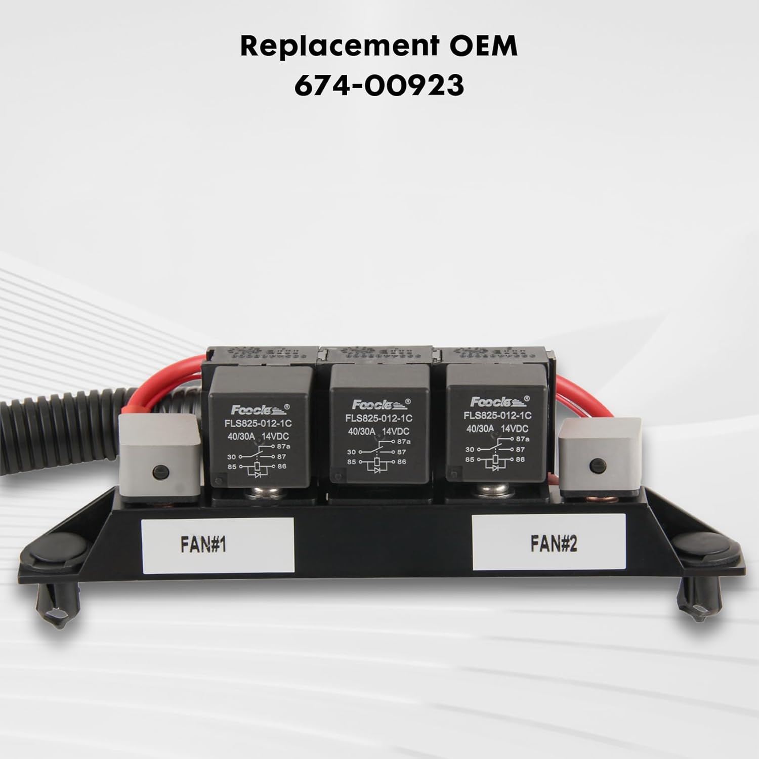 Speed Electric Dual Fan Control Wiring Harness 674-00923 Compatible with Chevy Silverado Suburban Tahoe Avalanche & GMC Yukon Sierra, Gasoline Engines Only