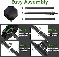 Vista 9 de Palo protector de viaje para club de golf, 33 a 60 pulgadas, soporte de respaldo ajustable para aerolíneas rígidas, brazo rígido, protector de club