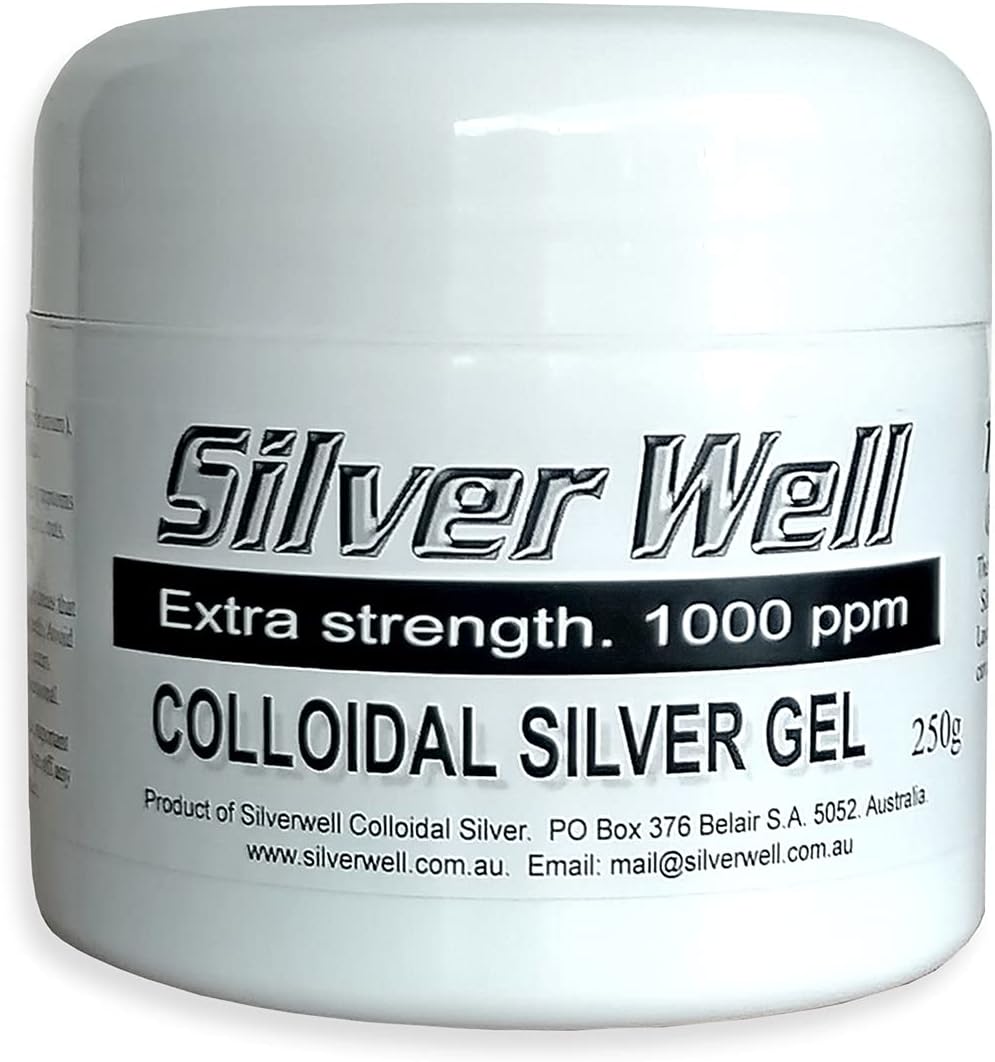 Silver Well Colloidal Silver Gel Cream. Extra strength 1000ppm. TGA